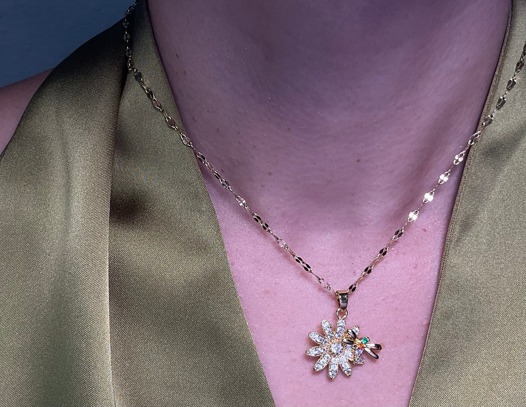 Crystal Flower Necklace